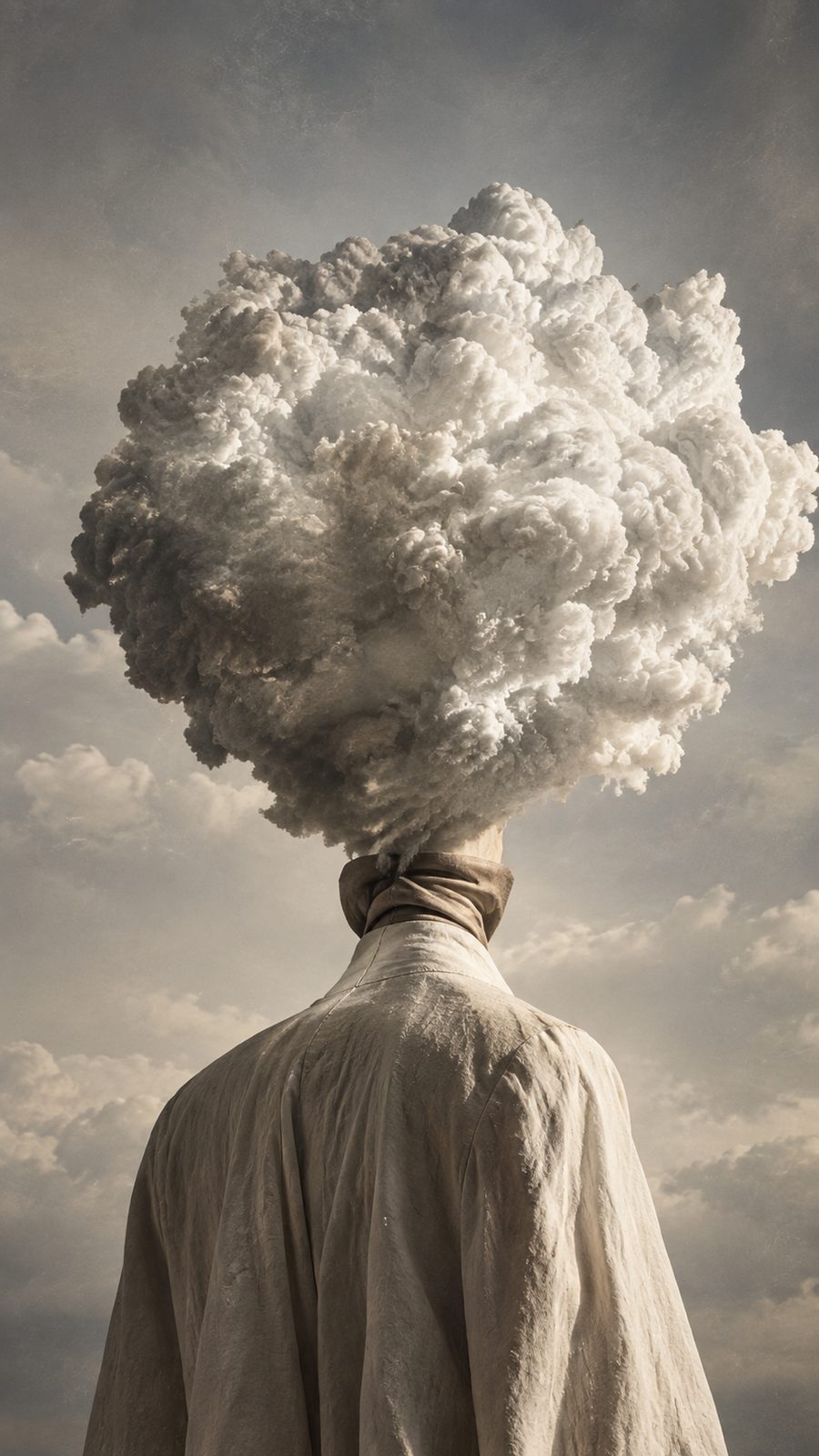 A figure whose head is a cloud